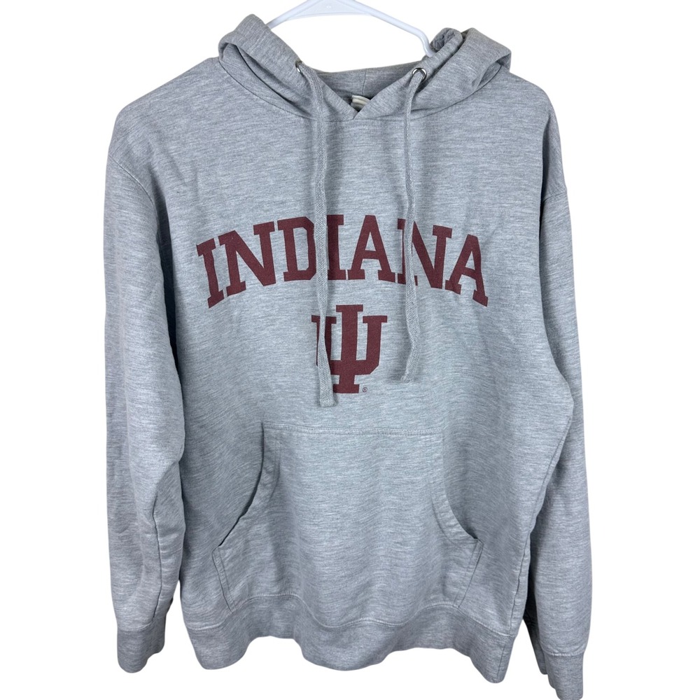 Independent Trading‎ Co Indiana Hoodie Womens L Gray IU Pullover Sweatshirt